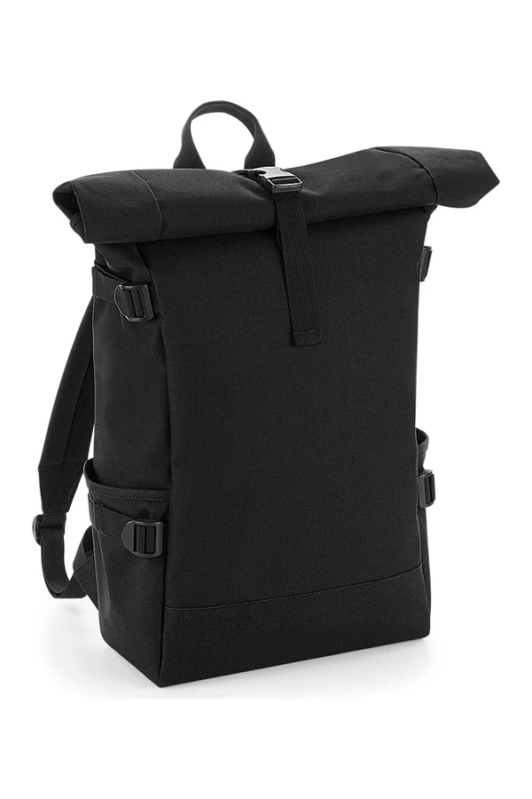 Block Roll-Top Backpack Black / Black