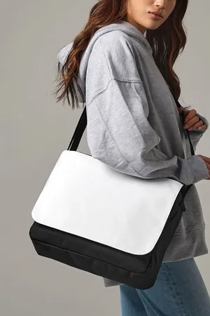 Sublimation Messenger Bag Black