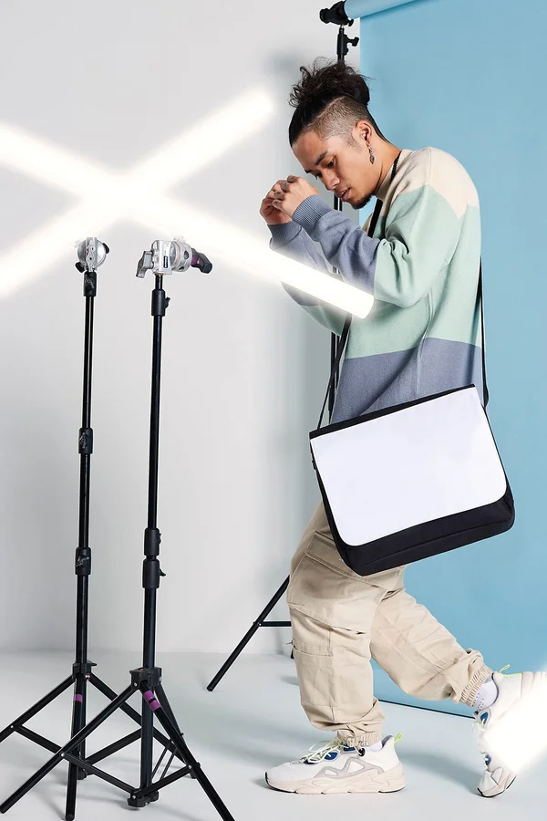 Sublimation Messenger Bag Black