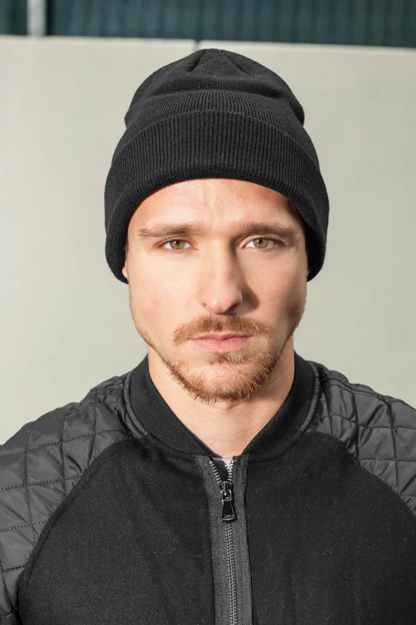 Heavy Knit Beanie Black