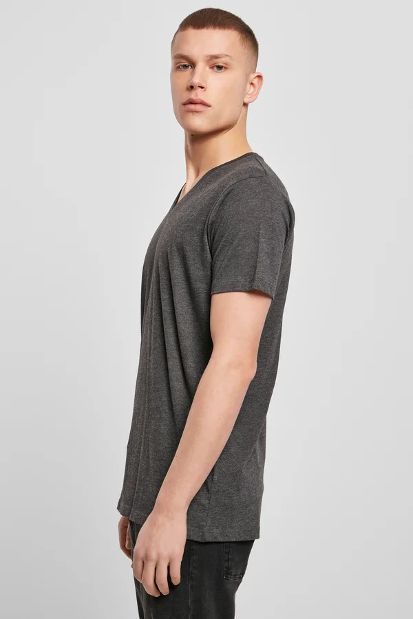 Light T-Shirt V-Neck Charcoal (Heather)