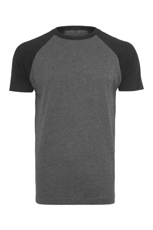 Raglan Contrast Tee Charcoal (Heather) / Black