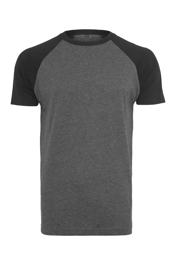 Raglan Contrast Tee Charcoal (Heather) / Black