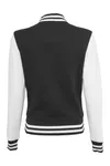 Ladies´ Sweat College Jacket Black / White