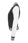 Ladies´ Sweat College Jacket Black / White
