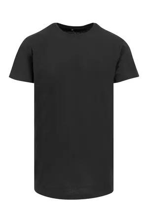 Shaped Long Tee Black