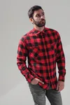 Checked Flannel Shirt Black-Red