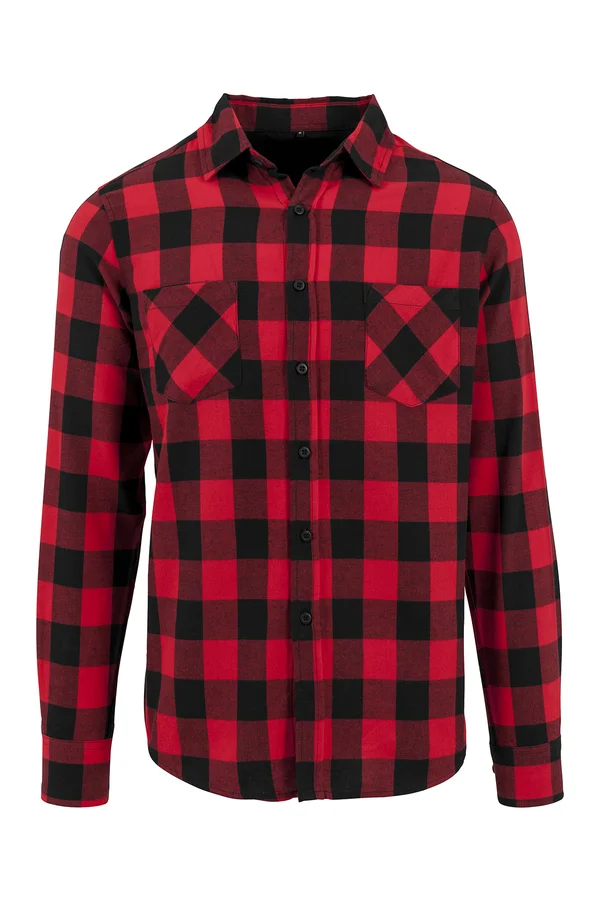 Checked Flannel Shirt Black-Red