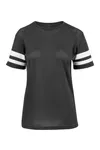 Ladies´ Mesh Stripe Tee Black / White
