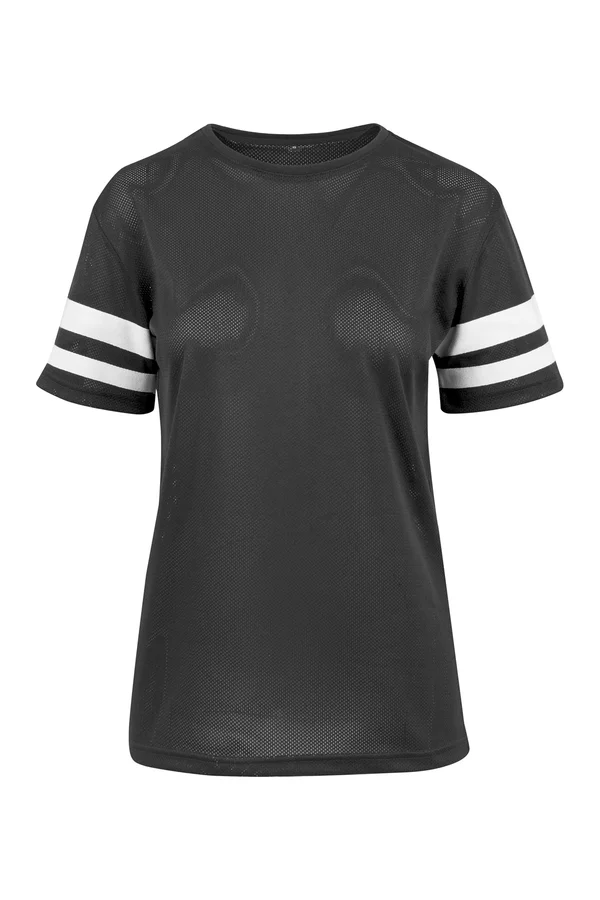 Ladies´ Mesh Stripe Tee Black / White