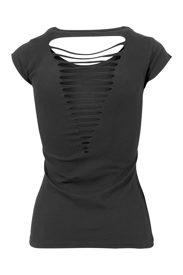 Ladies´ Back Cut Tee Black