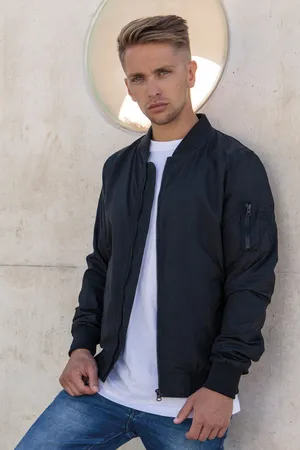 Nylon Bomber Jacket Black