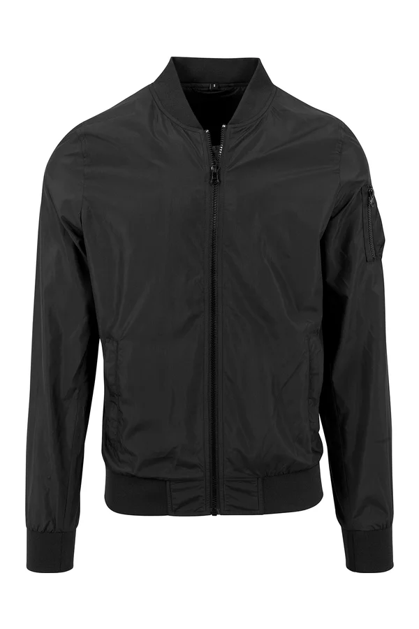 Nylon Bomber Jacket Black