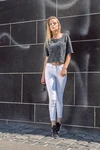 Ladies´ Acid Washed Cropped Tee