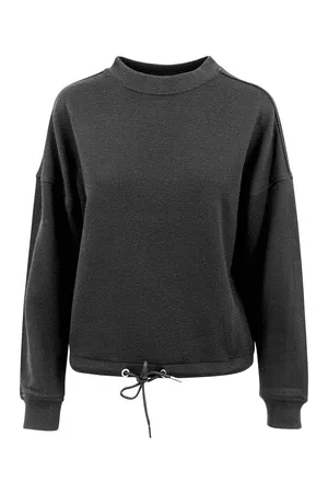 Ladies´ Oversize Crewneck Charcoal (Heather)