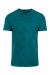 Acid Washed Tee Teal Black
