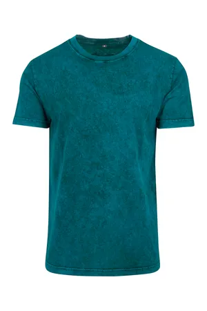 Acid Washed Tee Teal Black