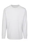 Long Sleeve Tee With Cuffrib White