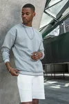 College Sweat Crew heather grey/white