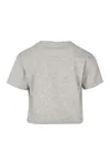 Girls Cropped Jersey Tee Heather Grey