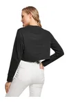 Ladies´ Terry Cropped Crew Black