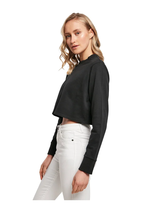 Ladies´ Terry Cropped Crew Black