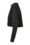 Ladies´ Terry Cropped Crew Black