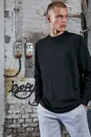Organic Long Sleeve With Cuffrib Black