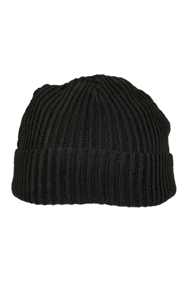 Recycled Yarn Fisherman Beanie Black