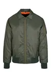 Collar Bomber Jacket Dark Olive