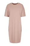 Ladies´ Organic Oversized Slit Tee Dress Dusk Rose