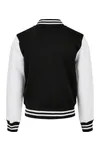 Kids´ Organic Sweat College Jacket Black / White