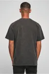T-Shirt aus dickem, verwaschenem Stoff Black