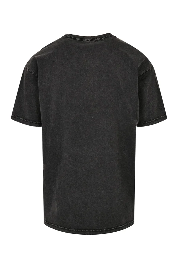 T-Shirt aus dickem, verwaschenem Stoff Black