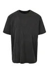 T-Shirt aus dickem, verwaschenem Stoff Black