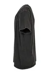T-Shirt aus dickem, verwaschenem Stoff Black