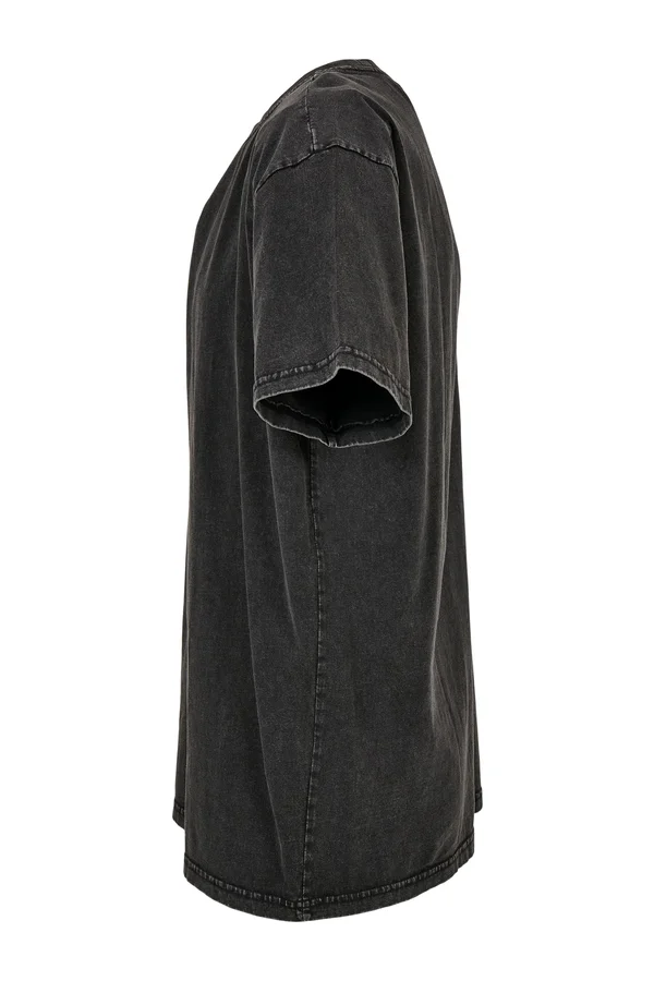 T-Shirt aus dickem, verwaschenem Stoff Black