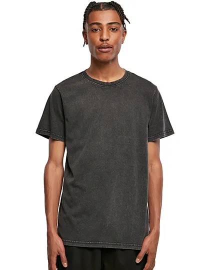 Acid Washed Round Neck Tee