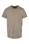 Acid Washed Round Neck Tee Dark Khaki