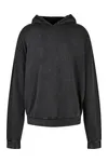Acid Washed Oversize Hoody Black