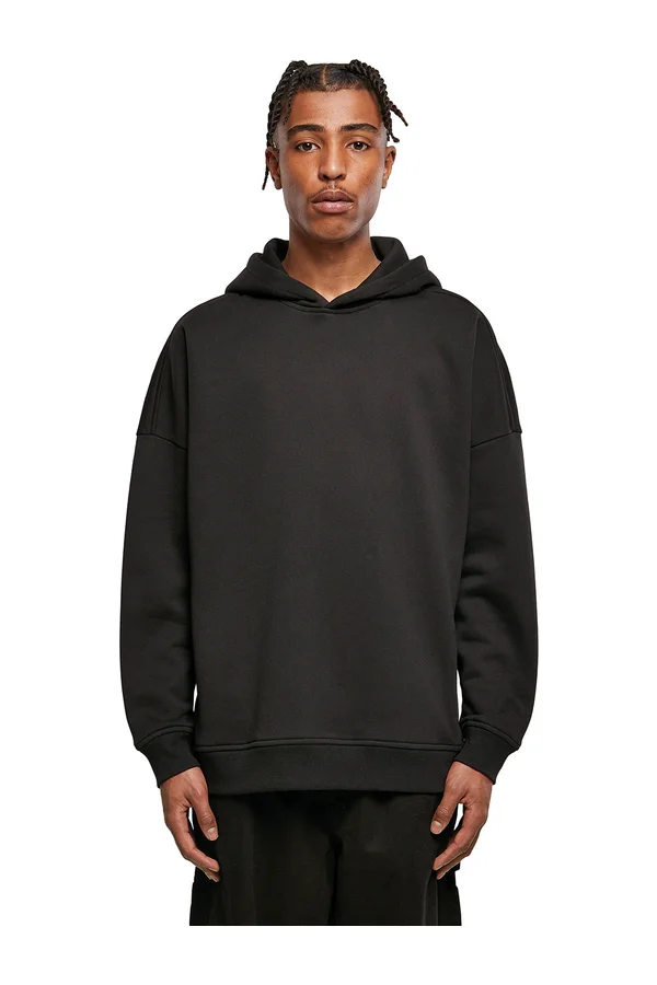 Oversized Cut On Sleeve Hoody Black