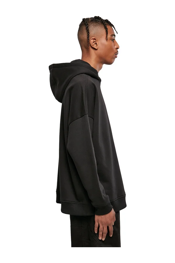 Oversized Cut On Sleeve Hoody Black