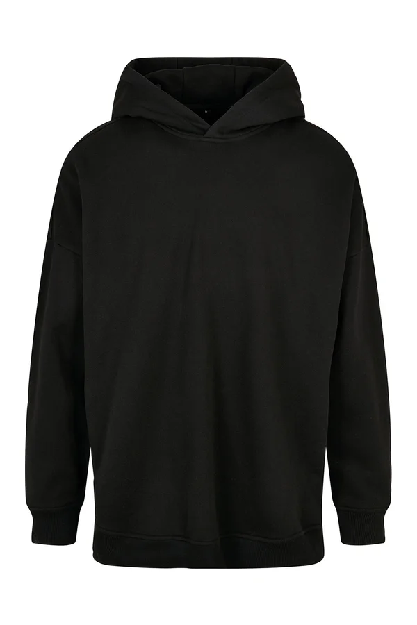 Oversized Cut On Sleeve Hoody Black