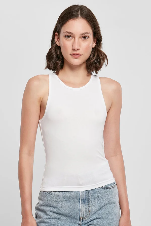 Ladies Racer Back Top White