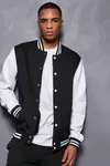 Basic College Jacket Black / White