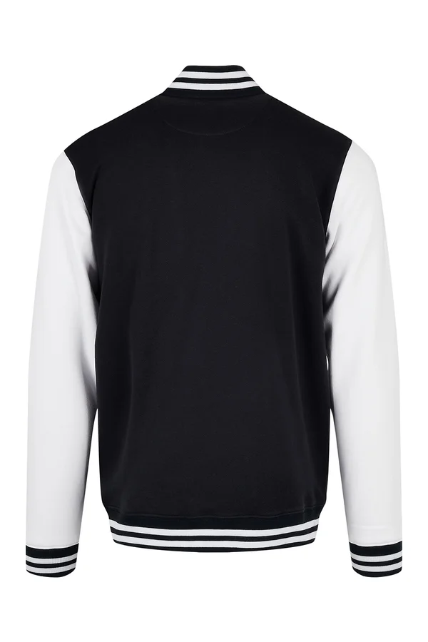 Basic College Jacket Black / White