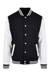 Basic College Jacket Black / White