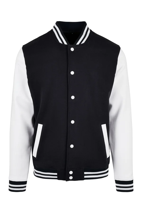 Basic College Jacket Black / White