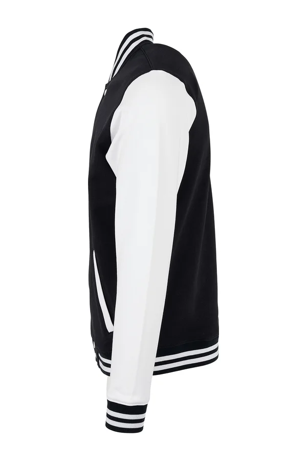 Basic College Jacket Black / White