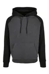 Basic Raglan Hoody CHARCOAL / BLACK